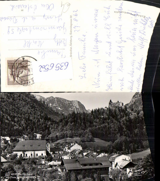 635652,Foto Ak Werfen m. Feste Hohenwerfen