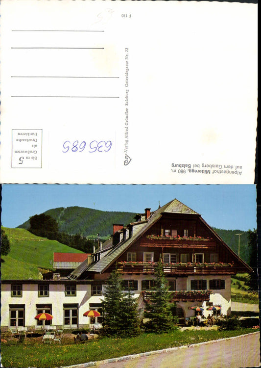 635685,Salzburg Gaisberg Alpengasthof Mitteregg