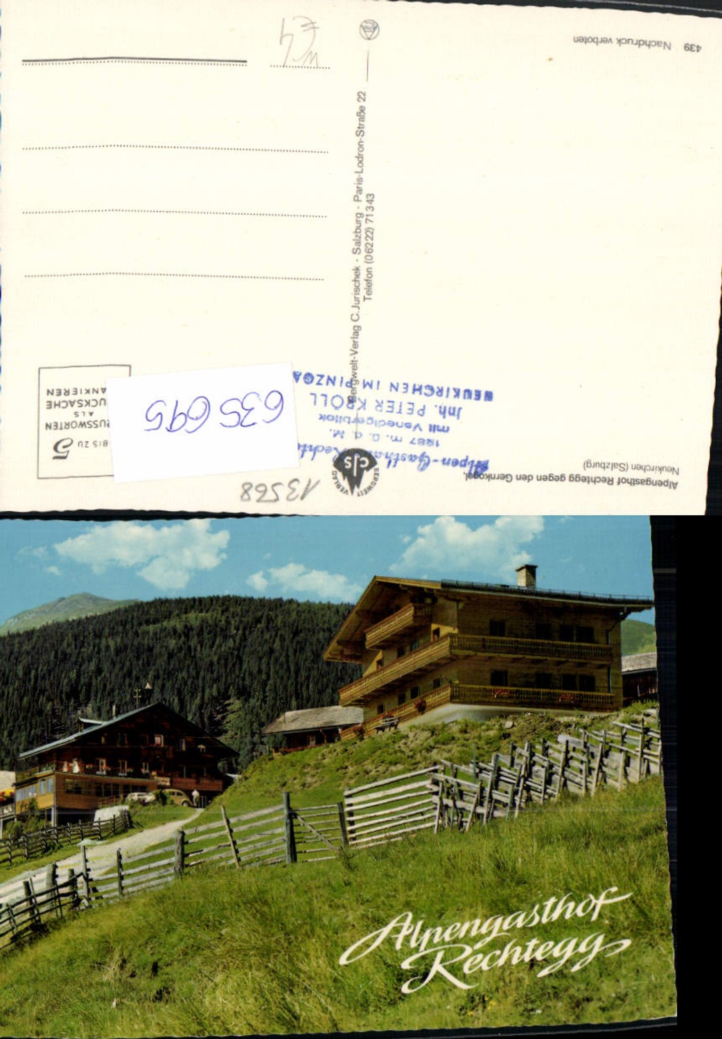 635695,Neukirchen am Großvenediger Alpengasthof Rechtegg geg. d. Gernkogel