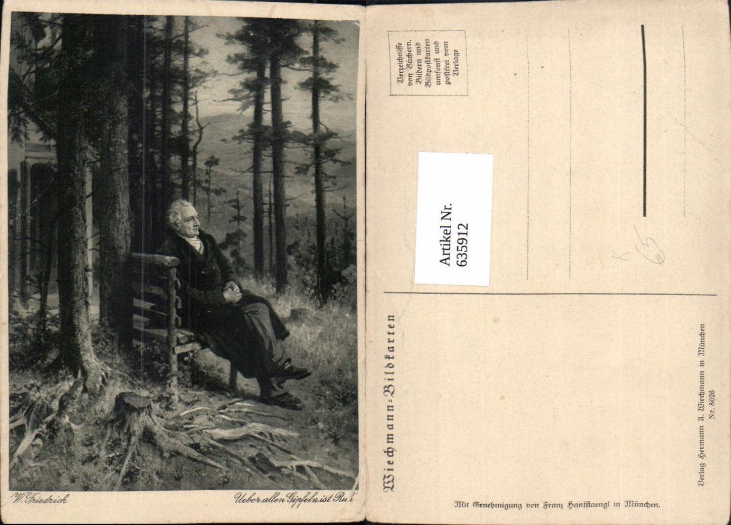 635912,Künstler Ak W. Friedrich Über allen Gipfeln ist Ruh