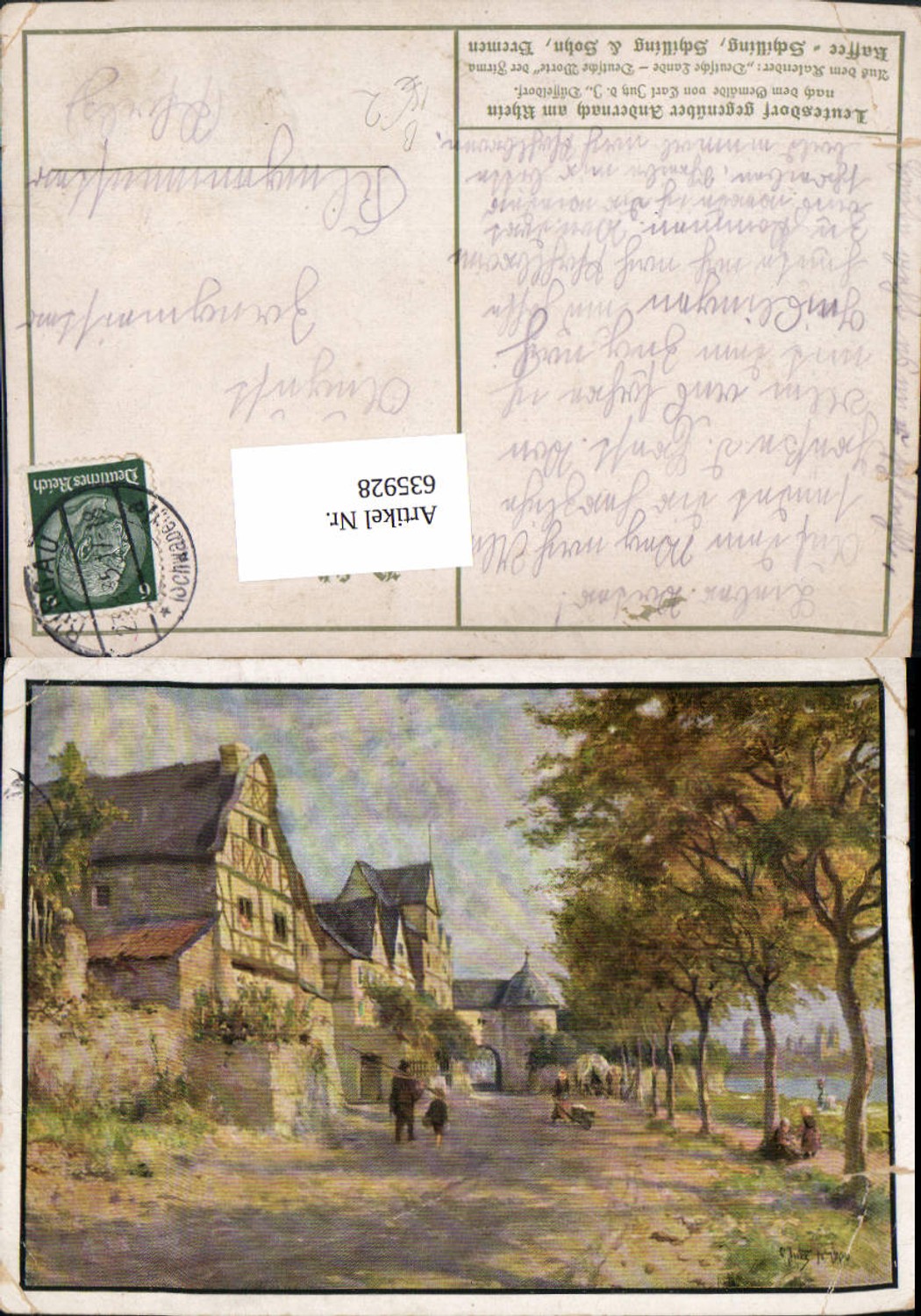 635928,Künstler Ak Carl Lutz d. Jüngere Leutesdorf geg. Andernach a. Rhein