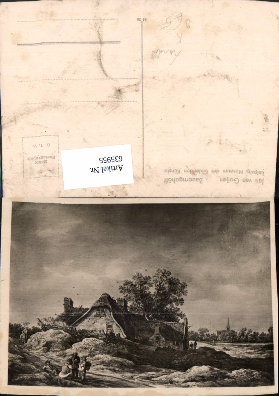 635955,Künstler Ak Jan van Goijen Bauerngehöft Landwirtschaft
