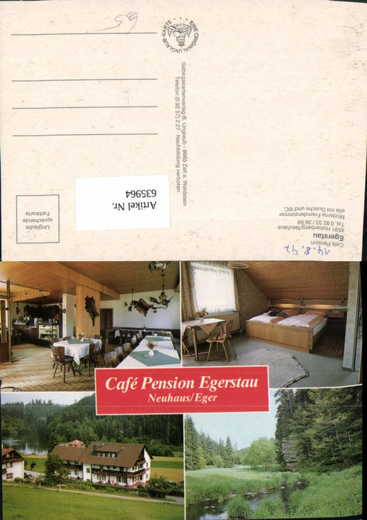 635964,Mehrbild Ak Hohenberg a. d. Eger Neuhaus Cafe Pension Egerstau Neuhaus a.d.Eger