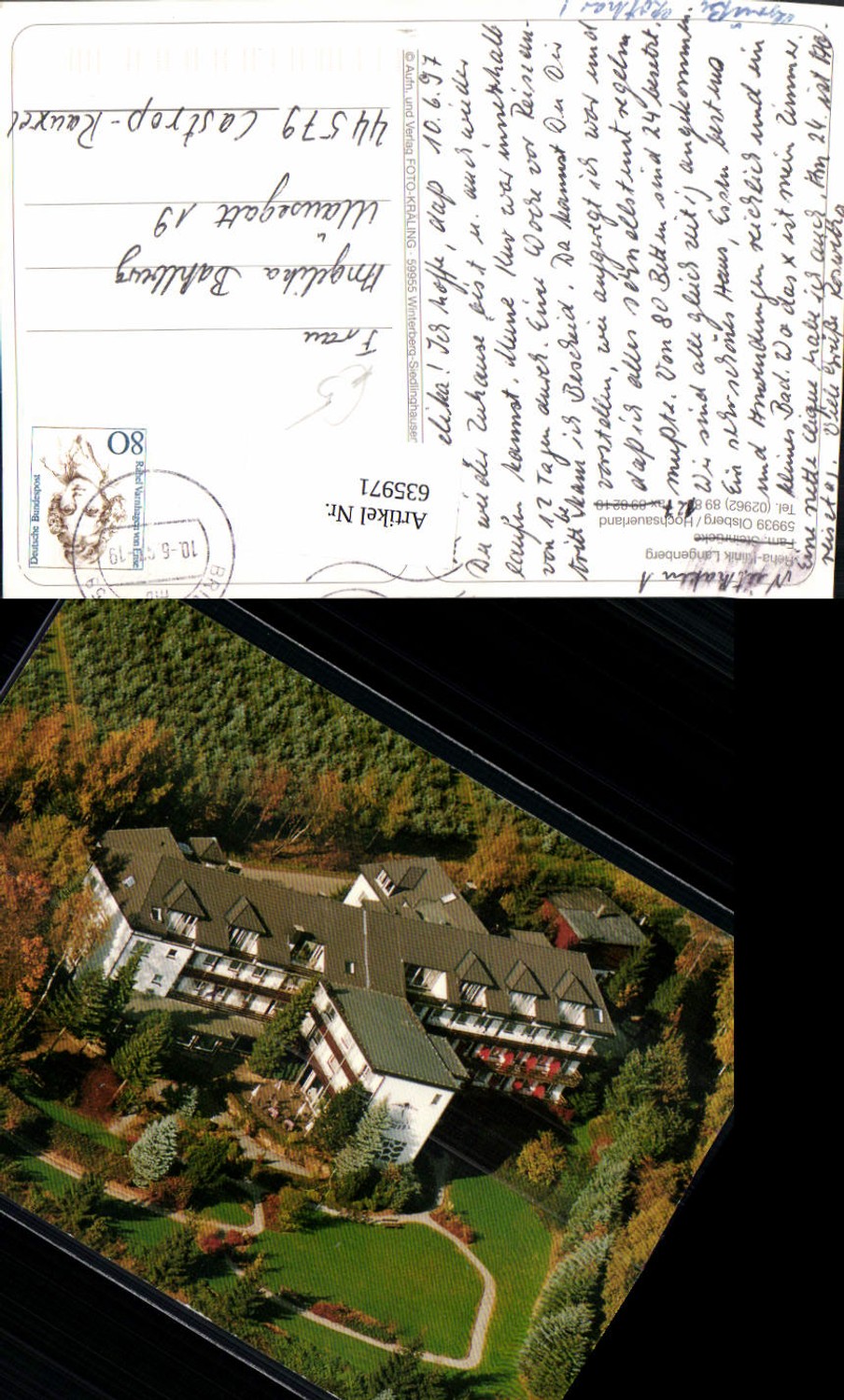 635971,Luftbild Olsberg Hochsauerland Reha-Klinik Langenberg