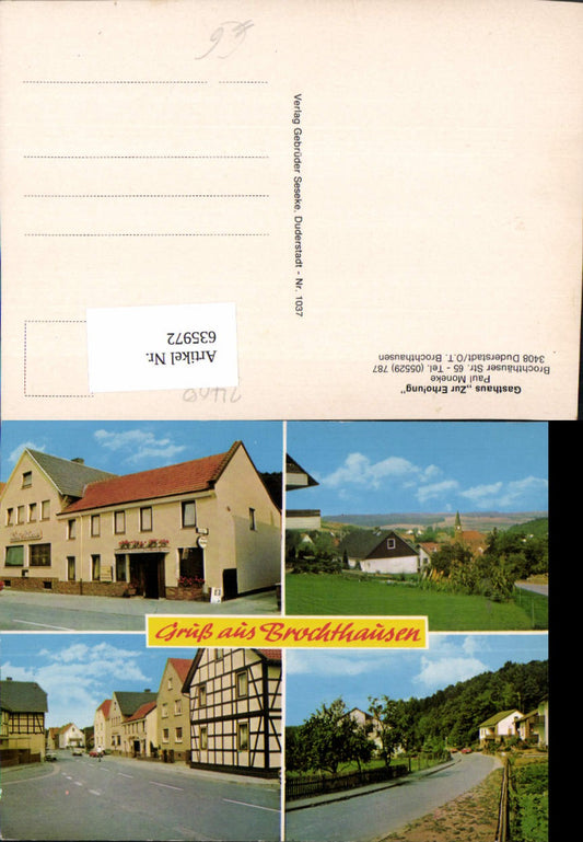 635972,Mehrbild Ak Duderstadt Brochthausen Gasthaus Zur Erholung