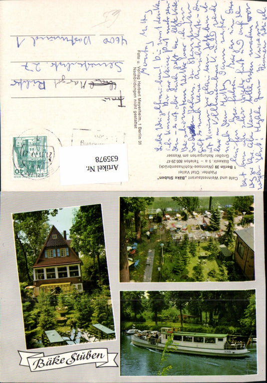 635978,Mehrbild Ak Berlin Wannsee Kohlhasenbrück Cafe Weinstube Bäke Stuben Schiff