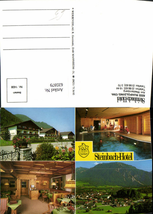 635979,Mehrbild Ak Ruhpolding Steinbach-Hotel