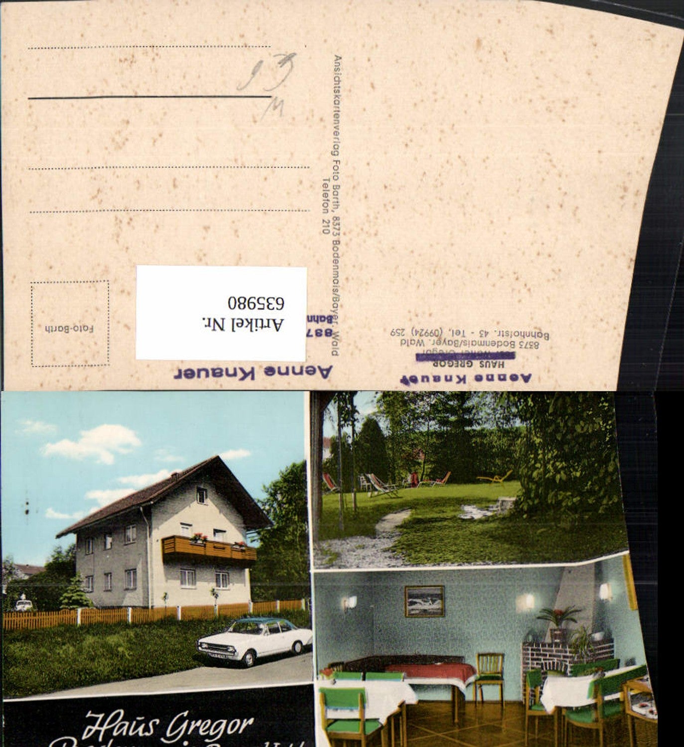 635980,Mehrbild Ak Bodenmais Haus Gregor