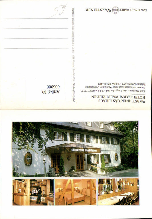 635988,Mehrbild Ak Warstein Warsteiner Gästehaus Hotel-Garni Waldfrieden