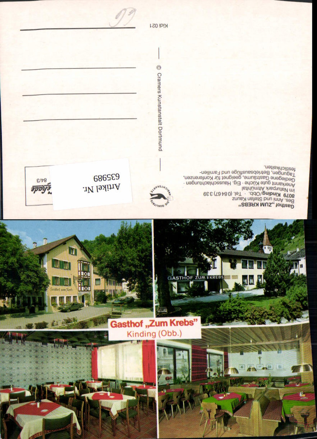 635989,Mehrbild Ak Kinding Gasthof Zum Krebs