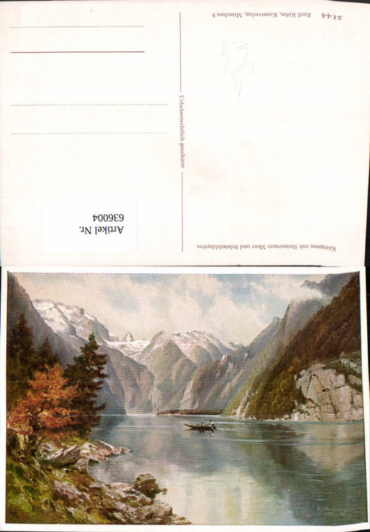 636004,Künstler Ak Schönau am Königssee Königsee m. Steinerem Meer Schönfeldspitze