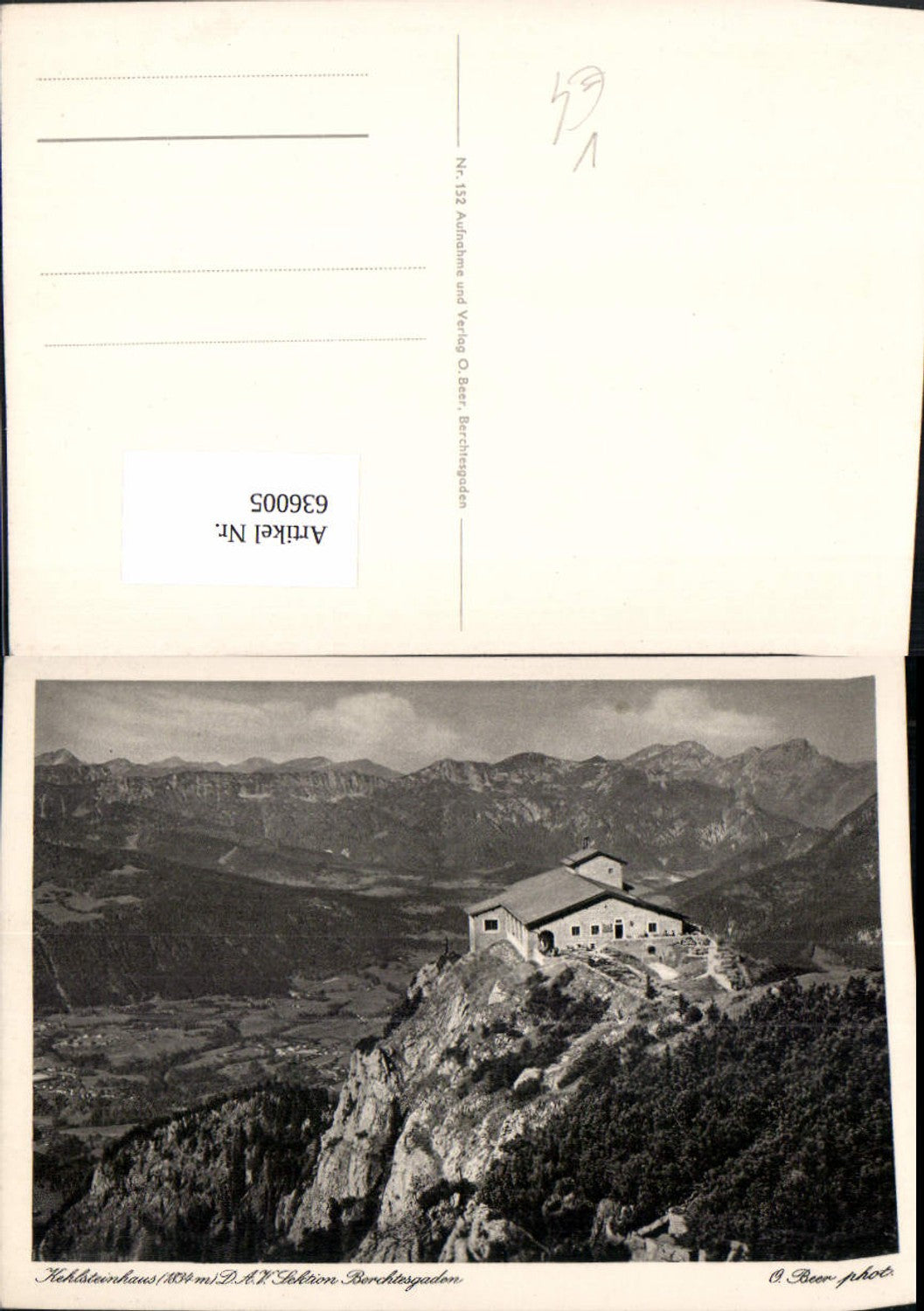636005,Berchtesgaden Kehlsteinhaus pub O. Beer 152