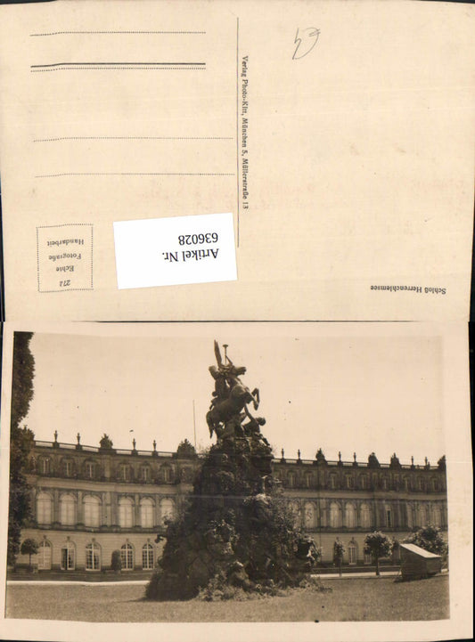 636028,Foto Ak Schloss Herrenchiemsee Gemeinde Chiemsee