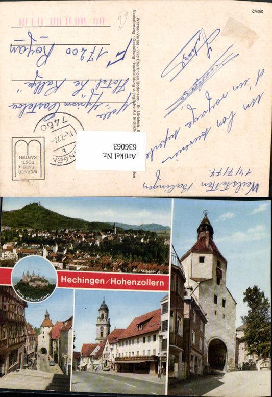 636063, Multi-image Ak Hechingen Hohenzollern Hohenzollern Castle