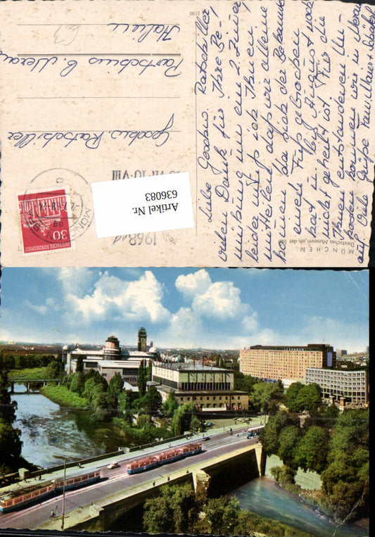 636083,München Deutsches Museum a. d. Isar Straßenbahn Brücke