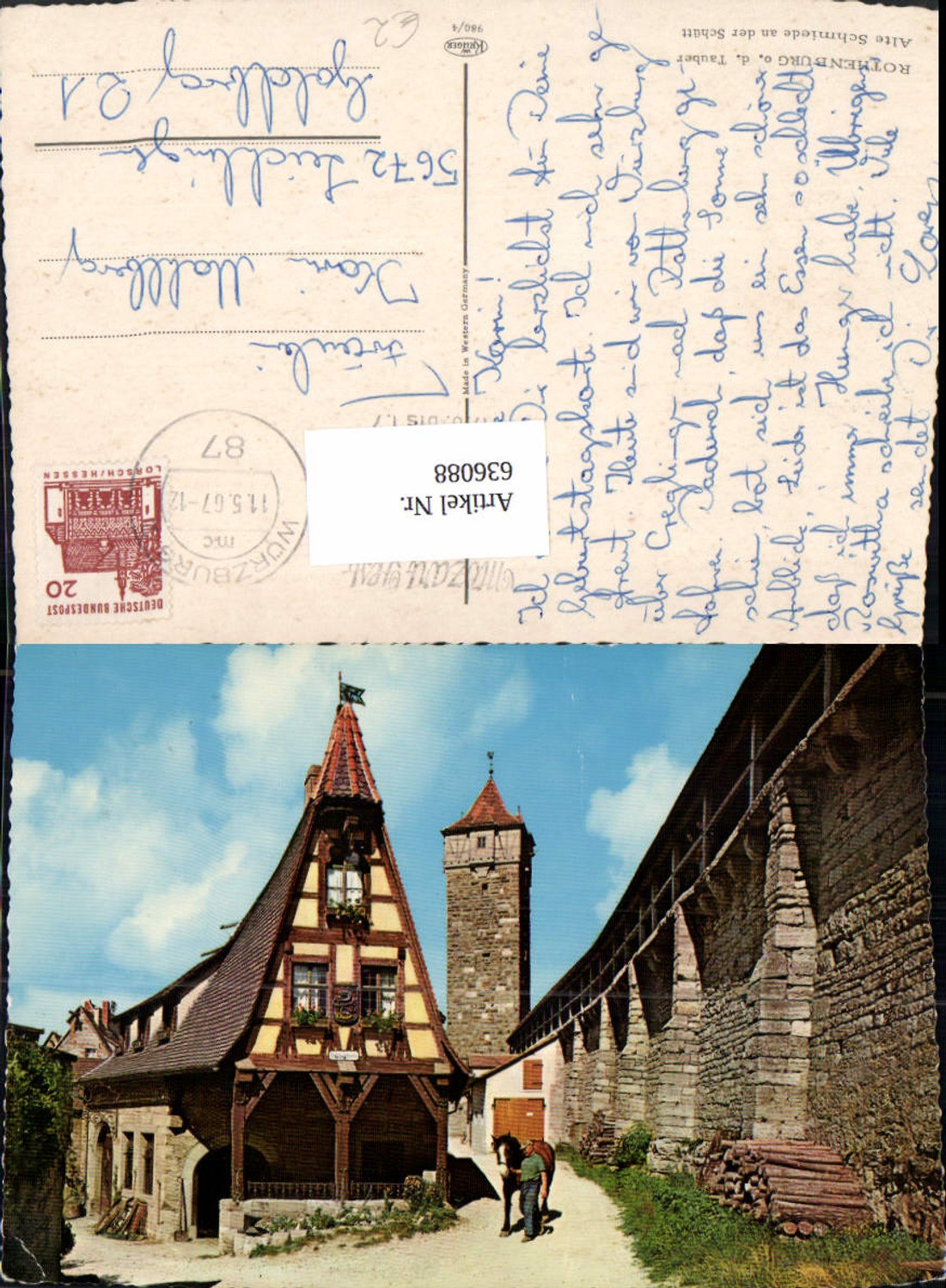 636088,Rothenburg ob der Tauber Alte Schmiede a. d. Schütt