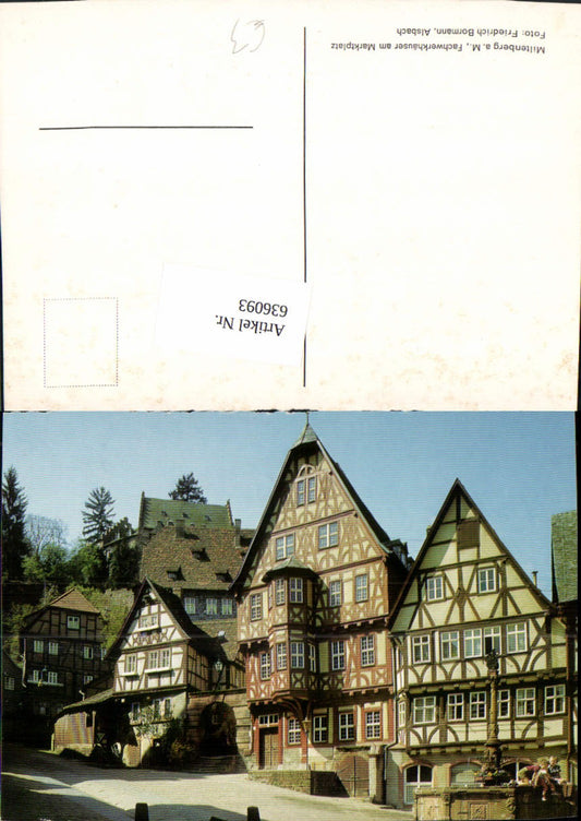 636093,Miltenberg a. Main Fachwerkhäuser a. Marktplatz Brunnen