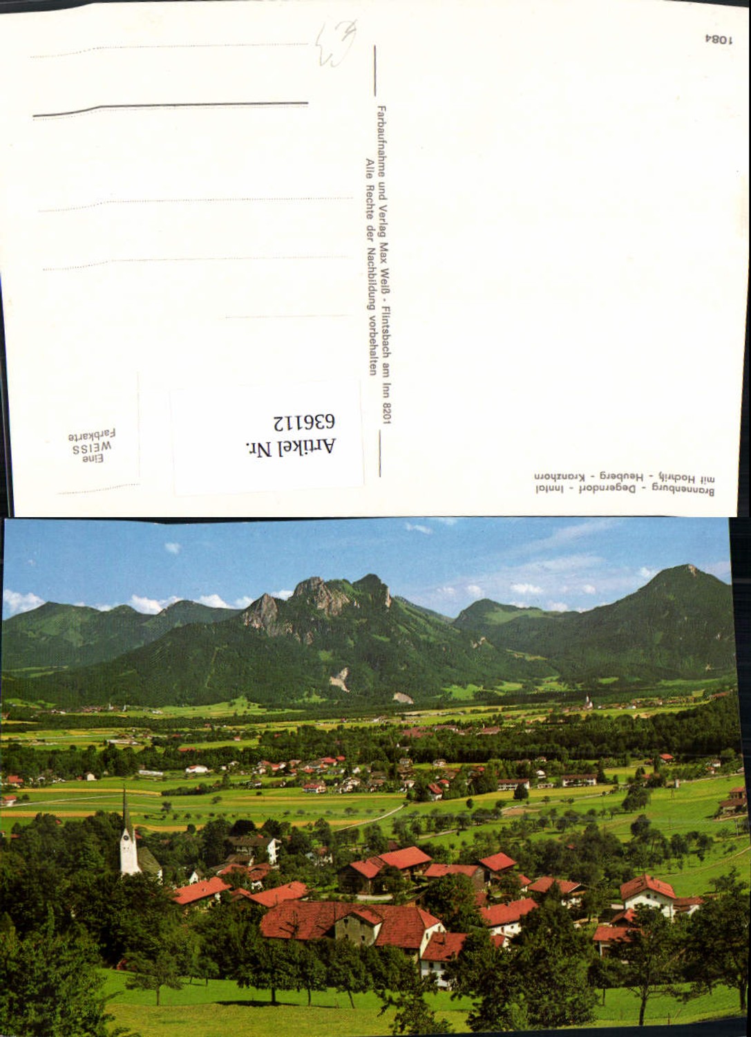 636112,Brannenburg Degerndorf Inntal m. Hochriß Heuberg u. Kranzhorn