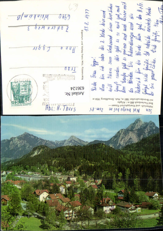 636124,Bad Faulenbach Füssen Allgäu m. Brandnerschrofen Hohen Straußberg