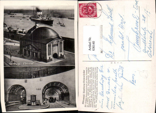 636140,Mehrbild Ak Hamburg Elbtunnel Hamburg-Steinwärder