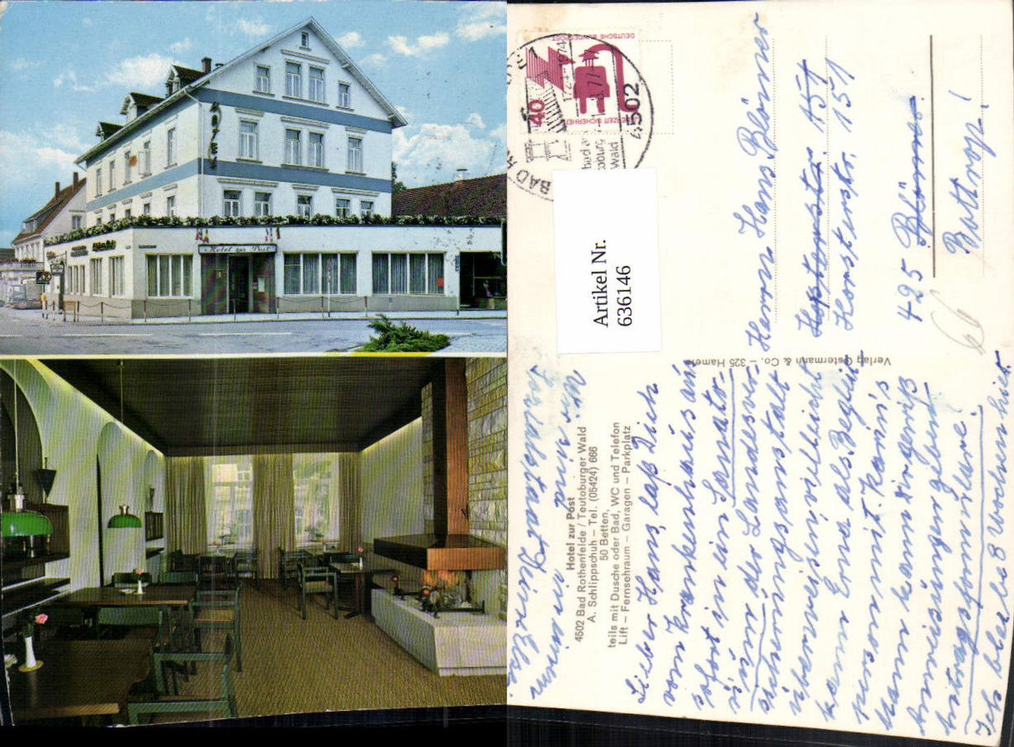 636146,Mehrbild Ak Bad Rothenfelde Hotel zur Post