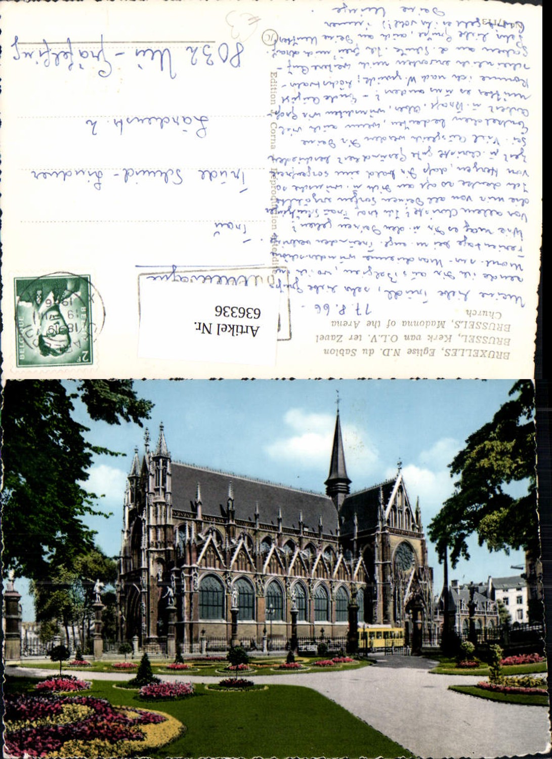 636336,Brüssel Bruxelles Eglise Notre Dame du Sablon Kirche Belgium