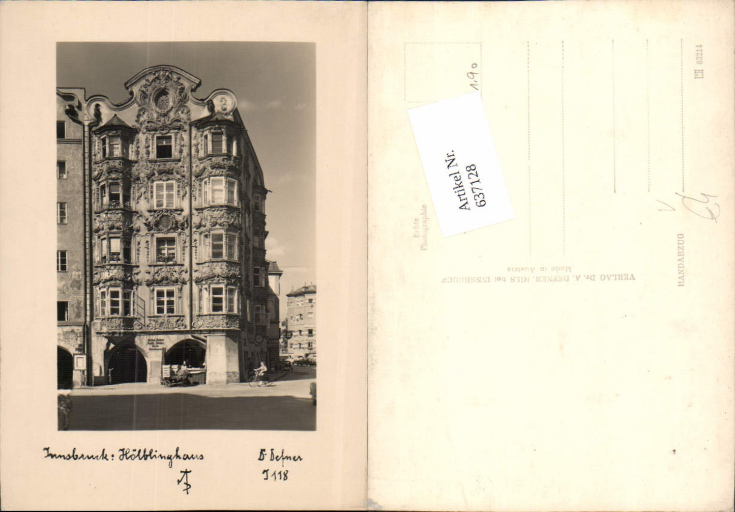 637128,Fotokunst Dr. Defner I 118 Innsbruck Hölbinghaus