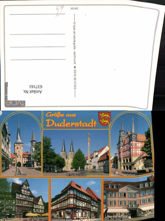 637161,Mehrbild Ak Duderstadt Westerturm Haus Tanne Fachwerkhaus Glaese