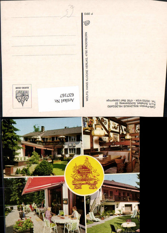 637167,Mehrbild Ak Bad Lippspringe Cafe Pension Waldhaus Hildegard