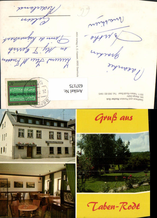 637175,Mehrbild Ak Taben-Rodt Taben Rodt-Saar Gasthaus Pension Rodter Eck