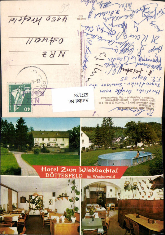 637178,Mehrbild Ak Döttesfeld Hotel zum Wiedbachtal