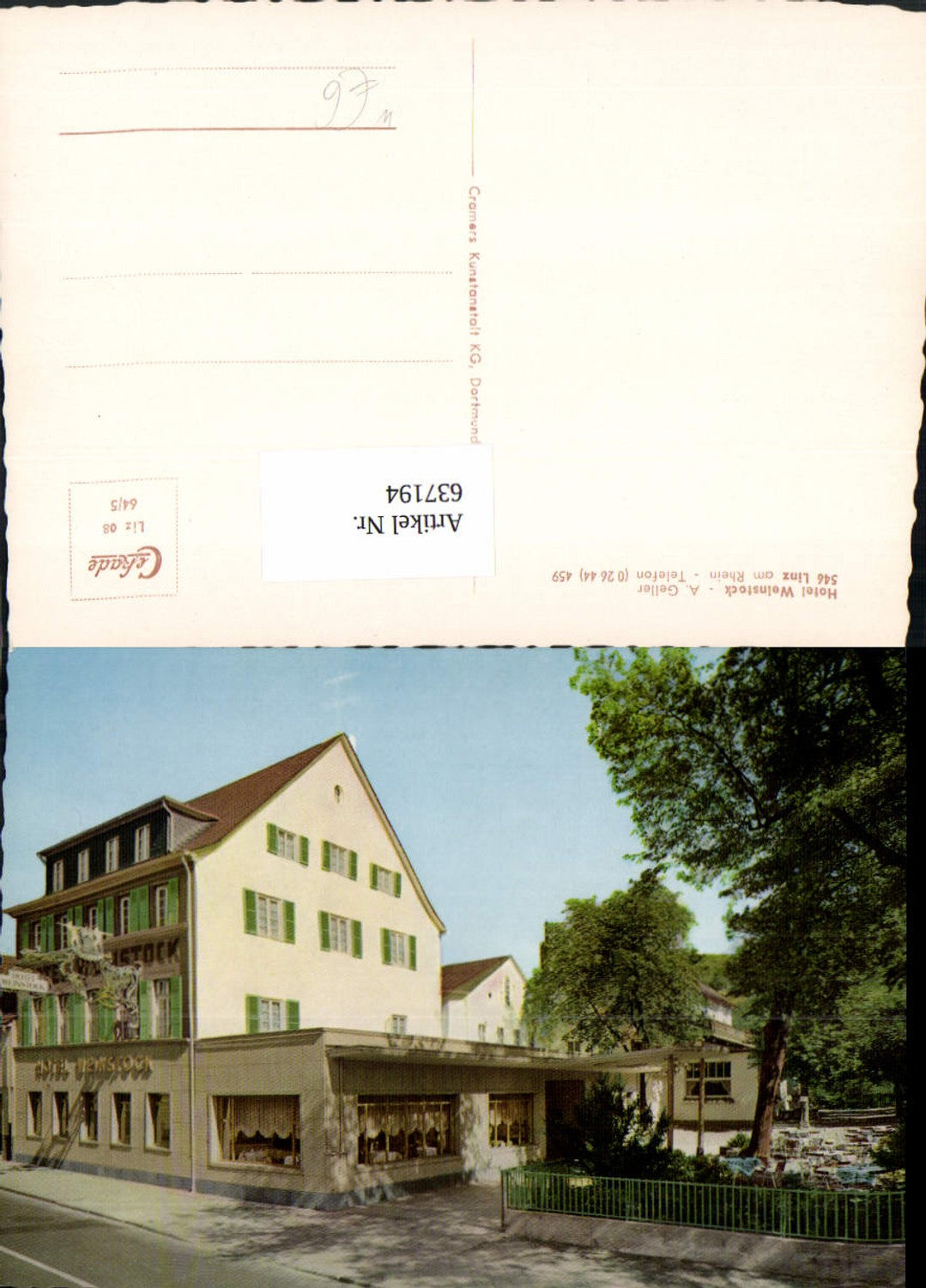 637194,Linz a. Rhein Hotel Weinstock