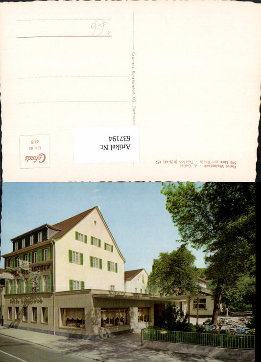 637194,Linz a. Rhein Hotel Weinstock