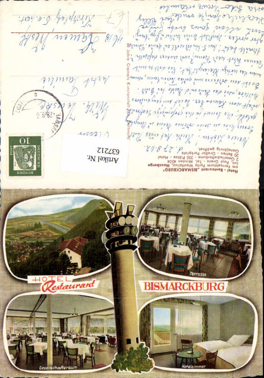 637212,Mehrbild Ak Minden Hotel Restaurant Bismarckburg Fernsehturm Porta Westfalica
