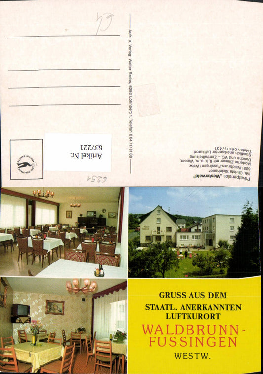 637221,Mehrbild Ak Waldbrunn Fussingen Westerwald Privatpension Westerwald