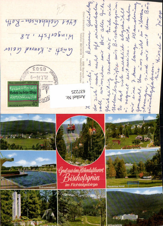 637225,Mehrbild Ak Bischofsgrün i. Fichtelgebirge Bergbahn Höhenklinik Schwimmbad