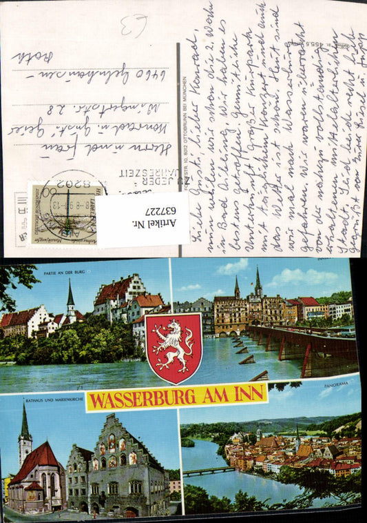 637227,Mehrbild Ak Wasserburg a. Inn Rathaus Marienkirche Innbrücke