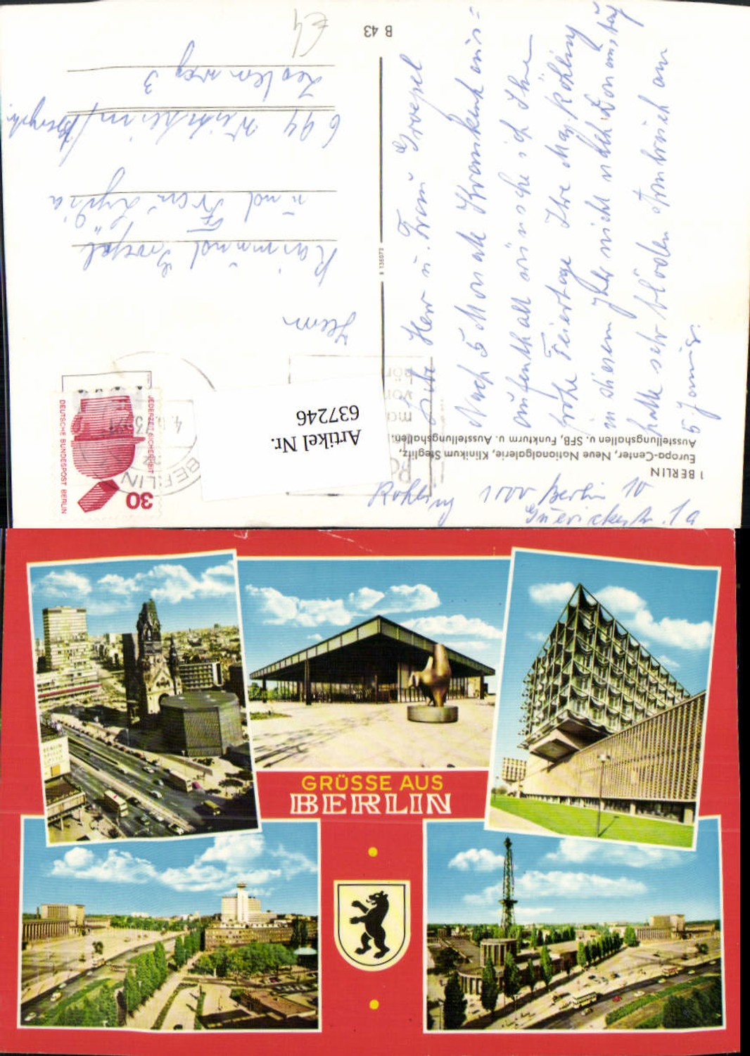 637246,Mehrbild Ak Berlin Europa-Center Klinikum Steglitz Funkturm u. Ausstellungshallen