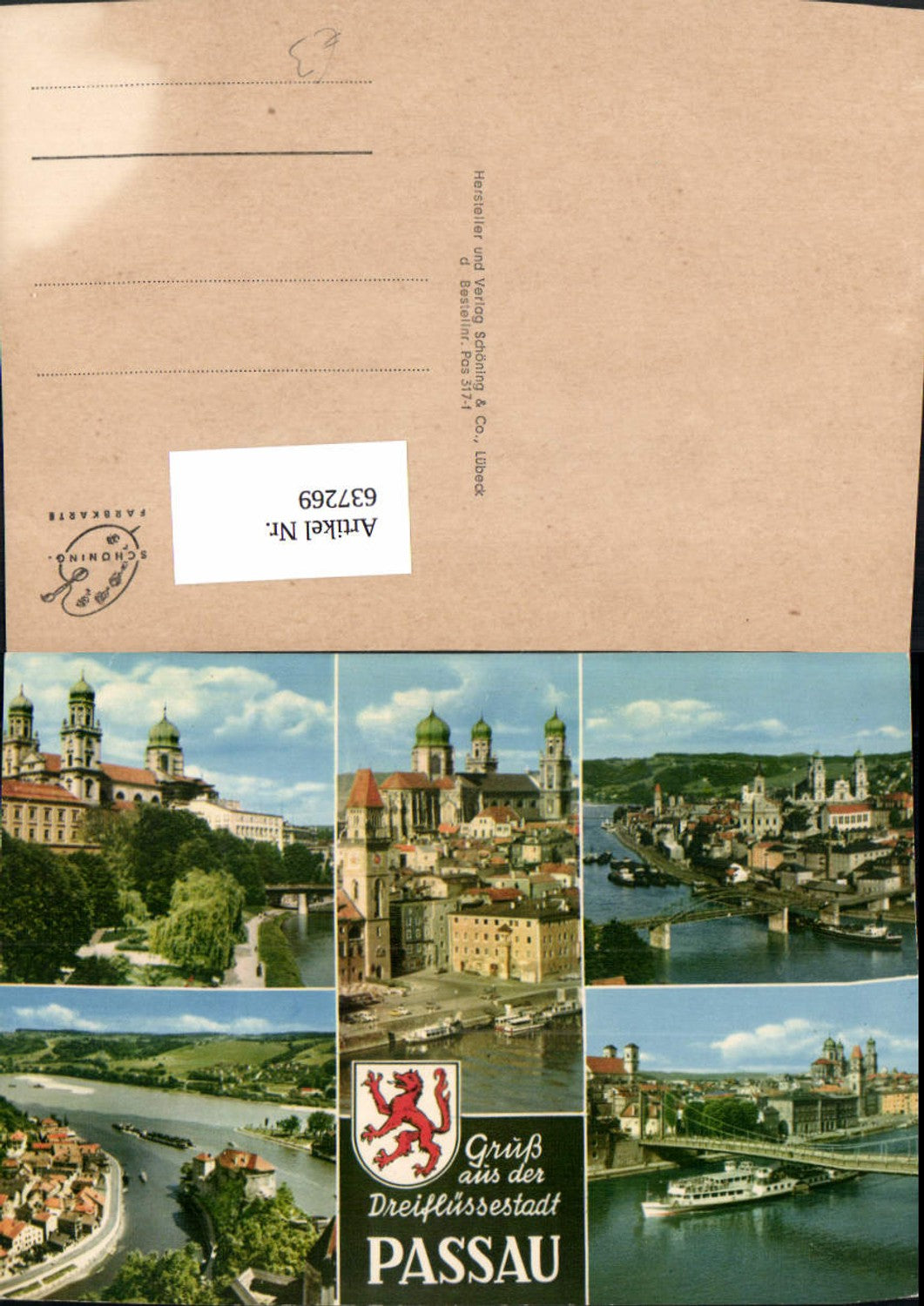 637269,Mehrbild Ak Passau Dom Brücke Schiff Dampfer