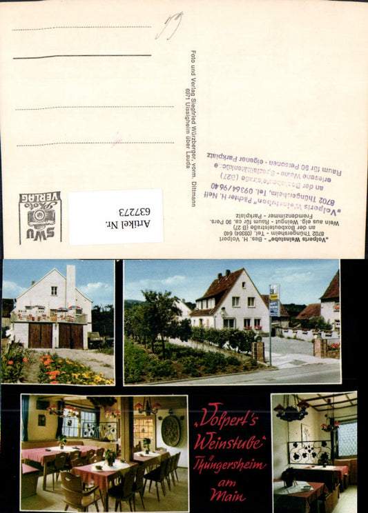 637273,Mehrbild Ak Thüngersheim Volperts Weinstube Wein