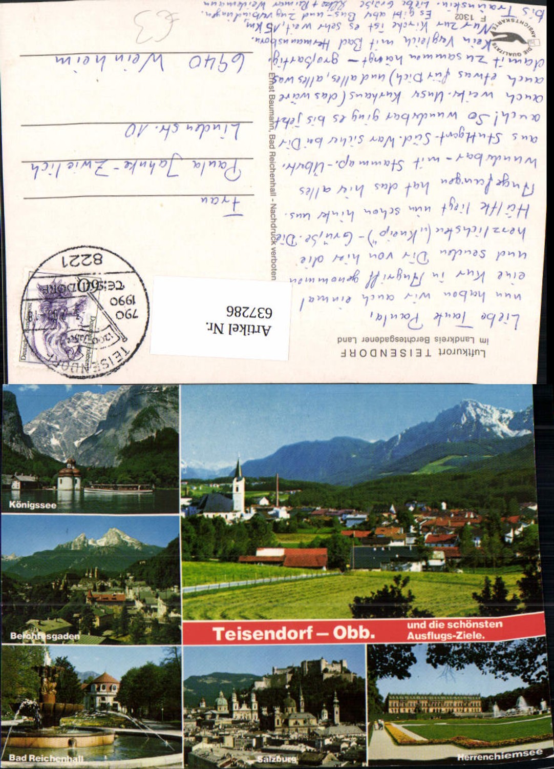 637286,Mehrbild Ak Teisendorf Herrenchiemsee Königsee Bad Reichenhall