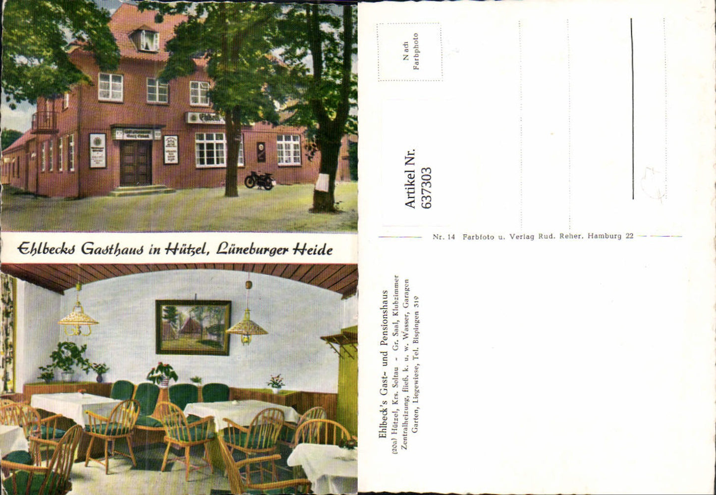 637303,Mehrbild Ak Bispingen Hützel Ehlbecks Gast- u. Pensionshaus