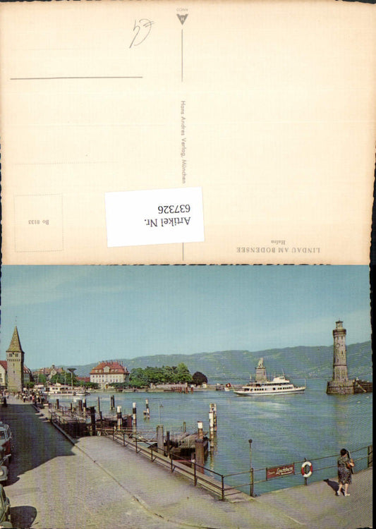 637326,Lindau a. Bodensee Hafen Leuchtturm Schiff Dampfer