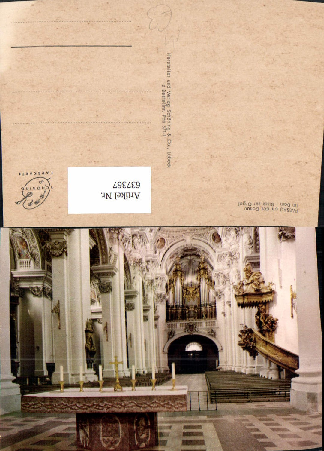 637367,Passau an der Donau Im Dom Blick zur Orgel