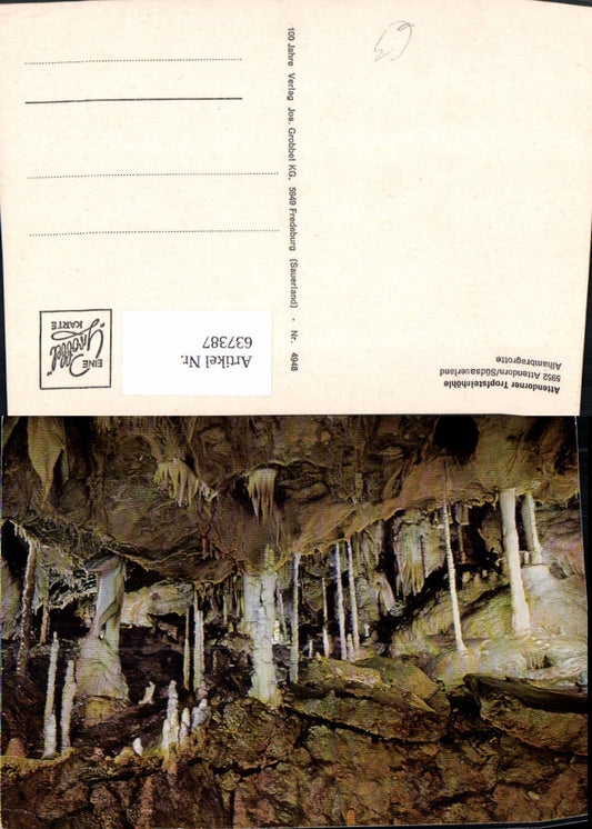 637387,Attendorn Südsauerland Attendorner Tropfsteinhöhle Alhambragrotte