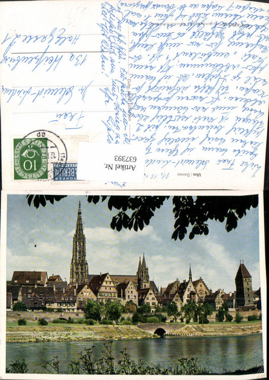 637393, Ulm Danube view with cathedral