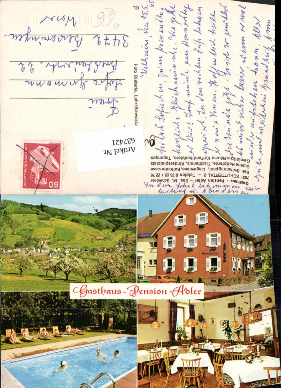 637421,Schuttertal Gasthaus Pension Adler Ortenaukreis