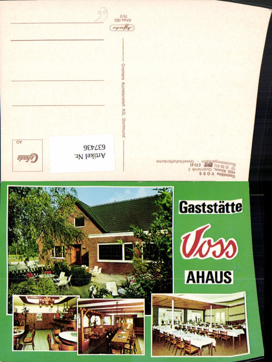 637436,Mehrbild Ak Ahaus Gaststätte Voss