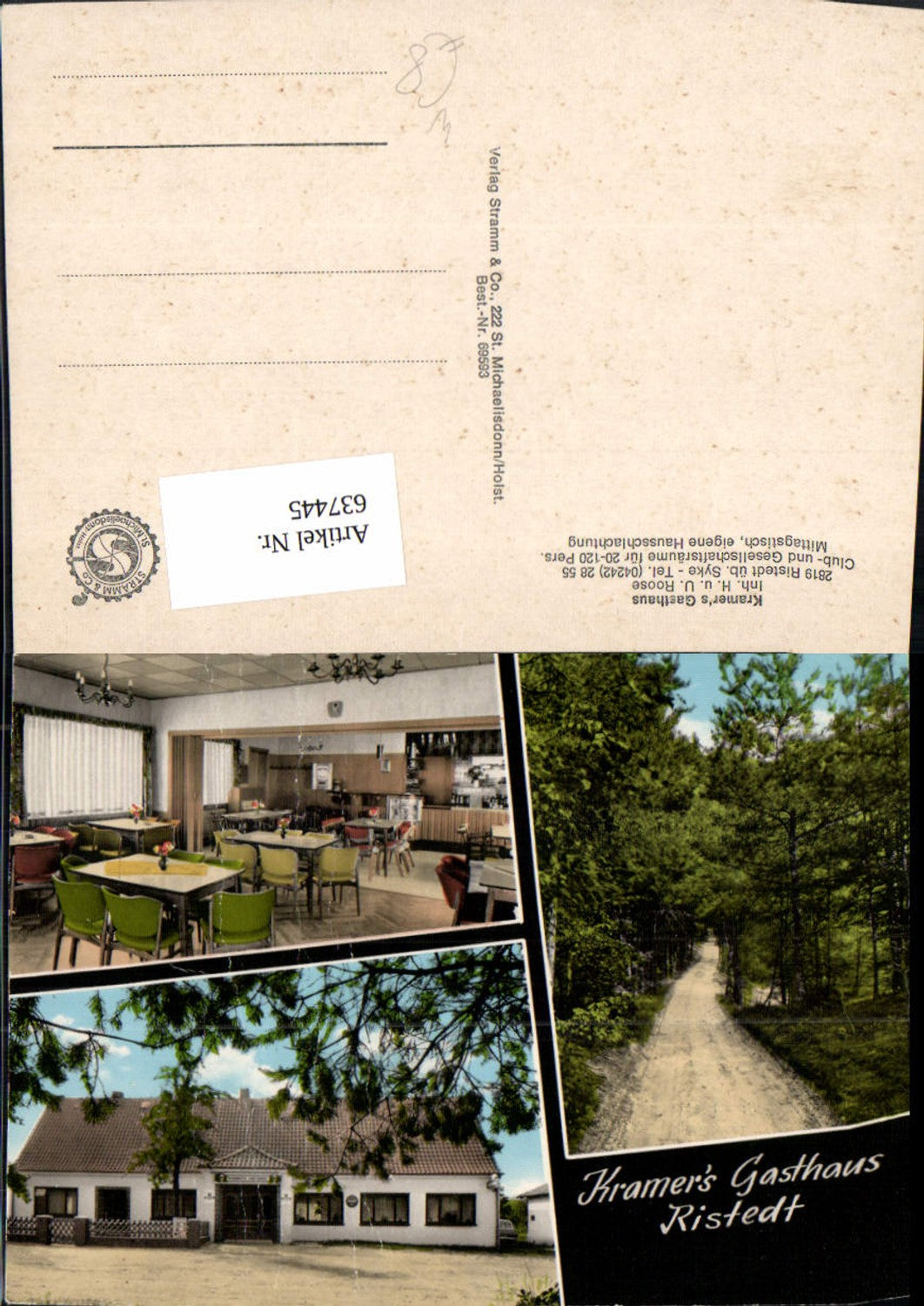 637445,Mehrbild Ak Ristedt Syke Kramers Gasthaus