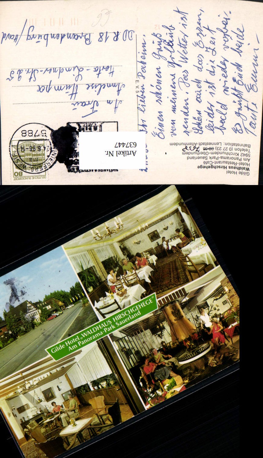 637447,Mehrbild Ak Kirchhundem Oberhundem Waldhaus Hirschgehege